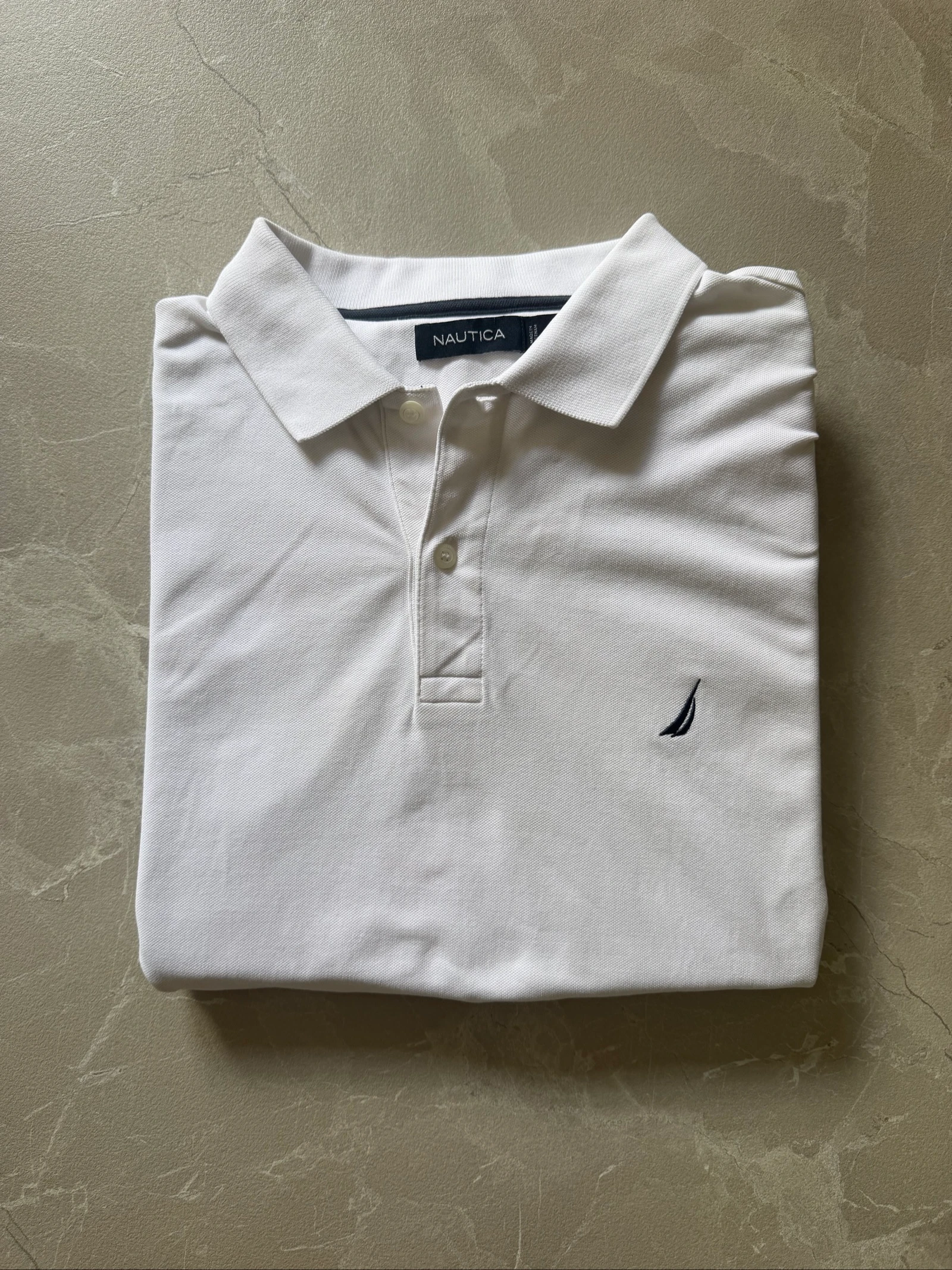 Polo Nautica blanc classique - Taille L